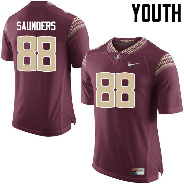 Youth #88 Mavin Saunders Florida State Seminoles College Football Jerseys-Garnet - Click Image to Close